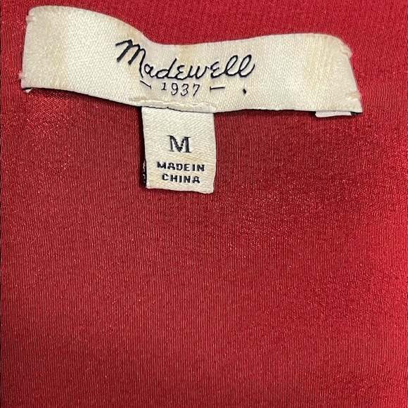 Madewell ballad silk embroidered tunic read medium B5863 - Picture 12 of 12